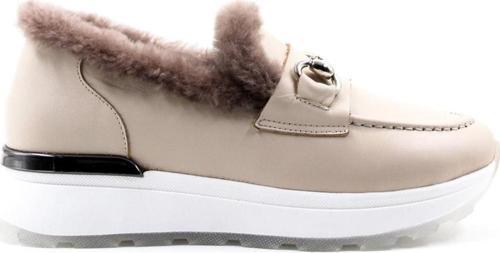 Hakiki Deri Kürklü Kadın Casual Ayakkabı 757KZA24501