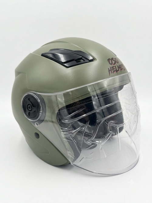 OSO HELMET YARIM KASK GÖZLÜKLÜ HAKİ YEŞİL - XL BEDEN