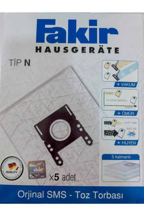 Tip N Toz Torbası 1 Paket 5 Adet