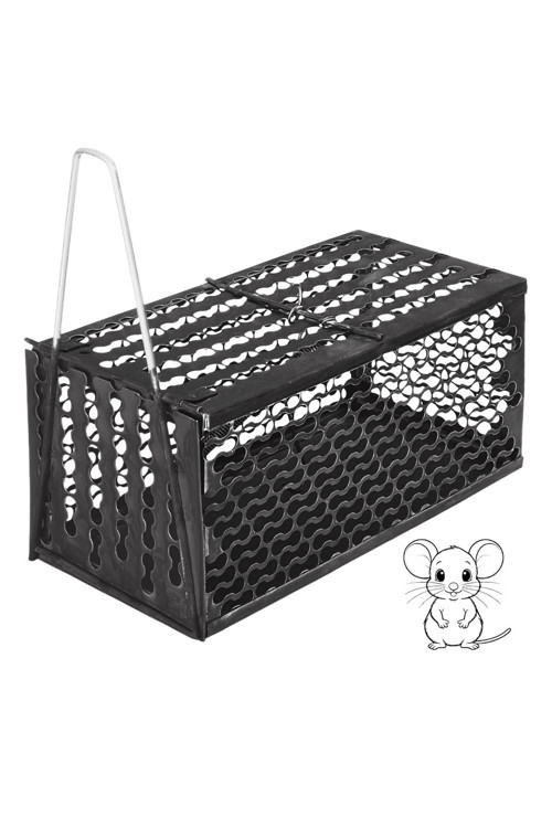 Büyük Fare Sıçan Tuzağı Kafesi Kapanı Canlı Yakalama Tutma Yaylı Metal Tuzak Fakı
