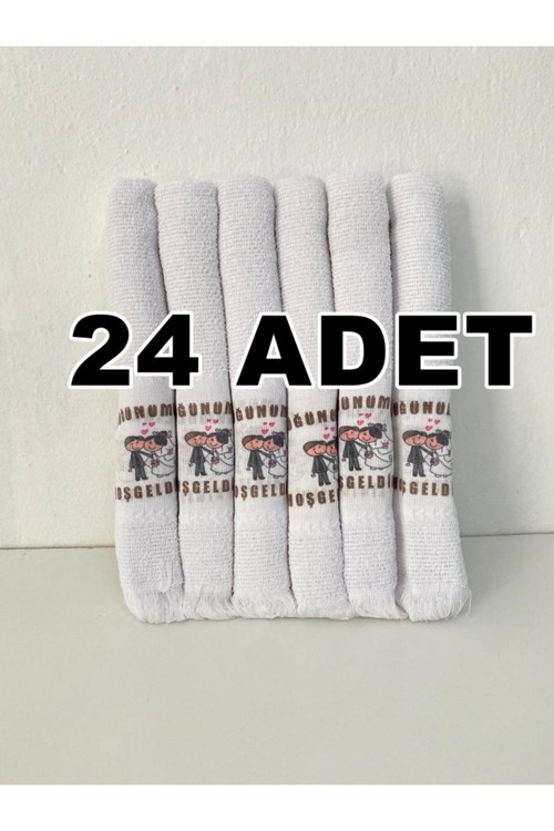 24 Adet Okuluk Düğüncü Araba Havlusu 40*70 Cm Havlu
