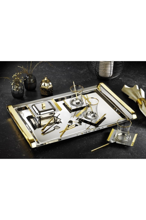 X Large Çay Seti Gold 40 Parça / 12 Kişilik