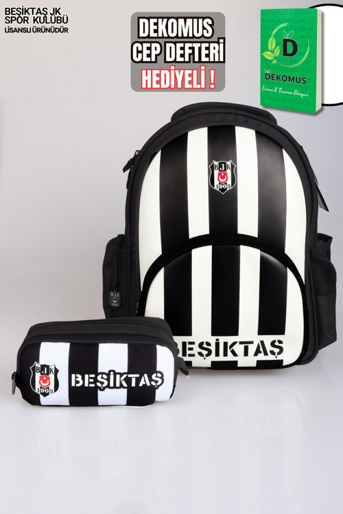 YENİ SEZON LİSANSLI ÇUBUKLU OKUL ÇANTASI VE KALEM ÇANTASI SETİ