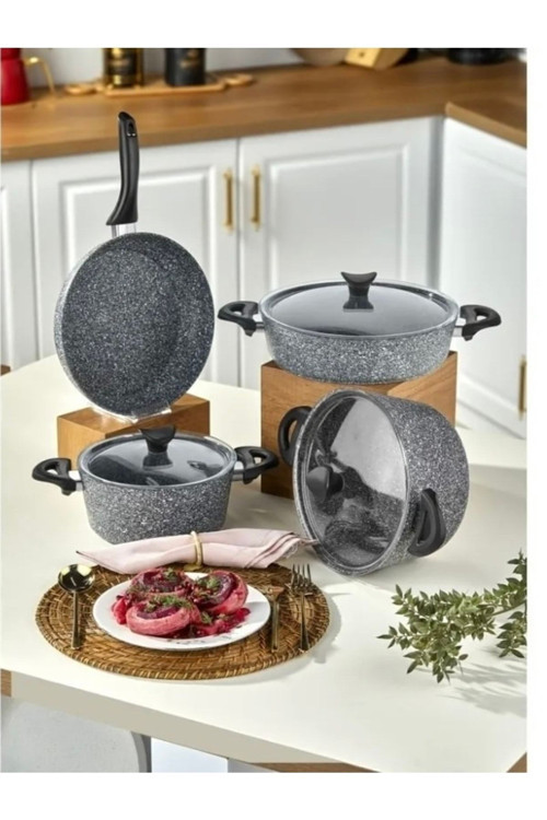 Taç Master Cook 7 Parça Granit Tencere Seti