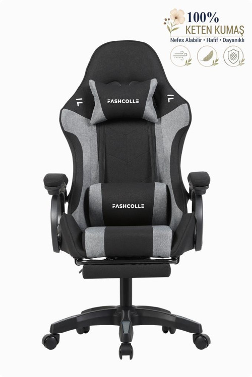 Dynamic Air Grey Masajlı Kumaş Oyuncu Koltuğu