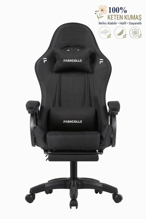 Dynamic Air Black Masajlı Kumaş Oyuncu Koltuğu