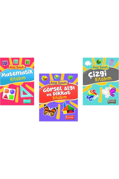 Ana Sınıfı Dikkat Ve Görsel Algı Kitabım + Ana Sınıfı Matematik Kitabım + Ana Sınıfı Çizgi Kitabım