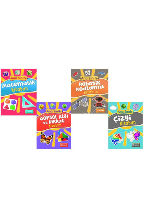 Ana Sınıfı Robotik Kodlama + Matematik Kitabım + Görsel Algı Dikkat + Çizgi Kitabım