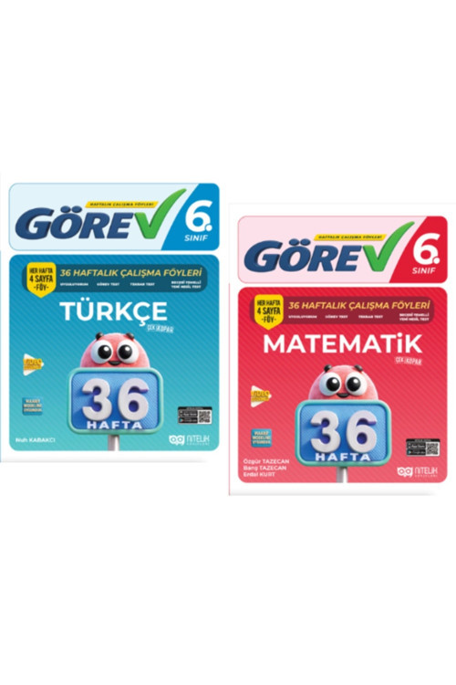 6.Sınıf Görev Türkçe - Matematik 36 Haftalık Çalışma Föyleri