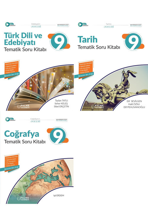 Palme 2026 9. Sınıf Türk Dili Ve Edebiyatı + Tarih + Coğrafya Joker Tematik Soru Seti 3 Kitap
