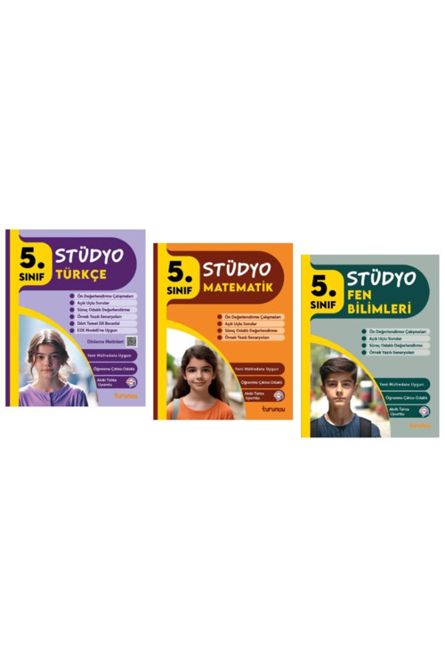 Tudem Yayınları 5.Sınıf Stüdyo Türkçe - Matematik - Fen Bilimleri 3'Lü Set