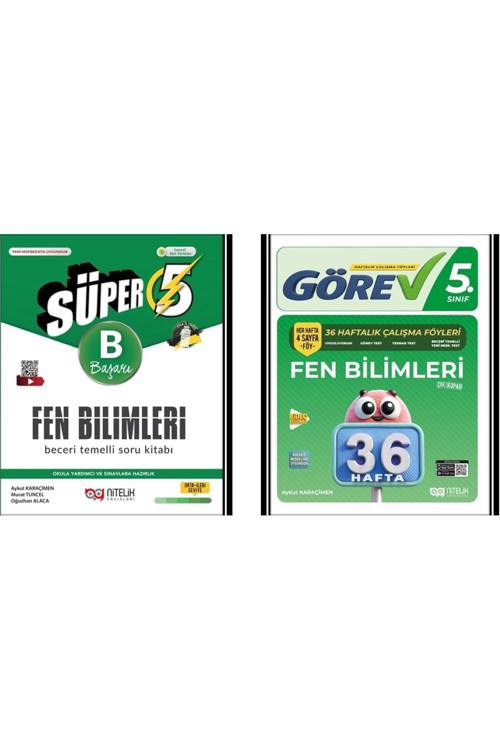 5.Sınıf Fen Bilimleri (B) Soru Kitabı - 36 Haftalık Fen Bilimleri Çek Kopar Test