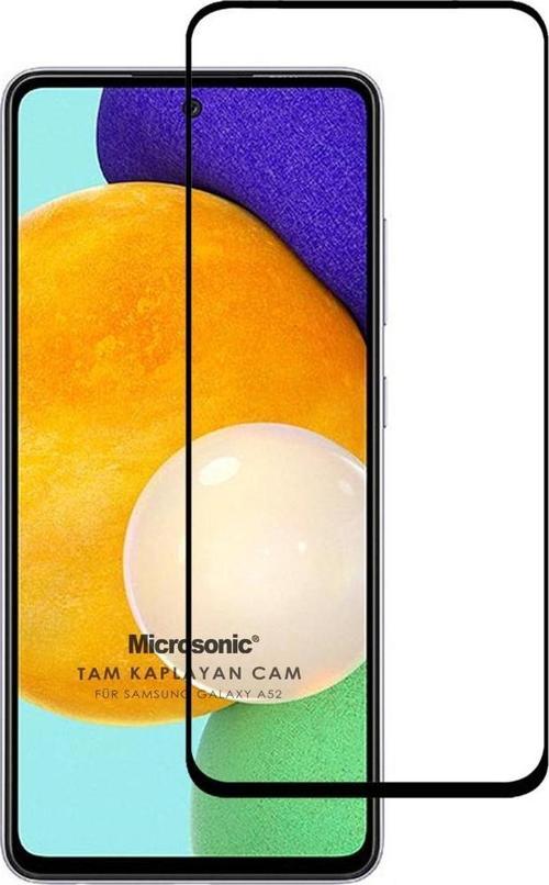 Samsung Uyumlu A52 Tam Kaplayan Kırılmaz Cam Koruyucu 5d 9d Siyah