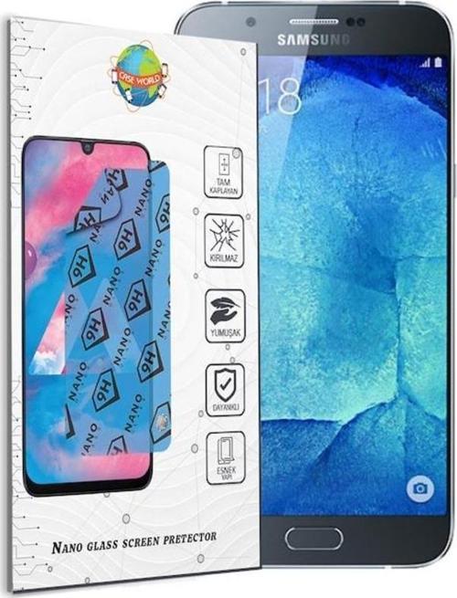 Samsung A8 Uyumlu Ekran Koruyucu Nano Esnek Micro Temperli Kırılmaz Cam Ekran Koruyucu