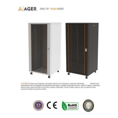 Agena 16U W=600mm D=600mm 19'' Dikili Tip Kabinet