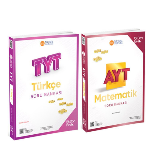 Üç Dört Beş TYT Türkçe ve AYT Matematik Soru Bankası 2 Kitap Set
