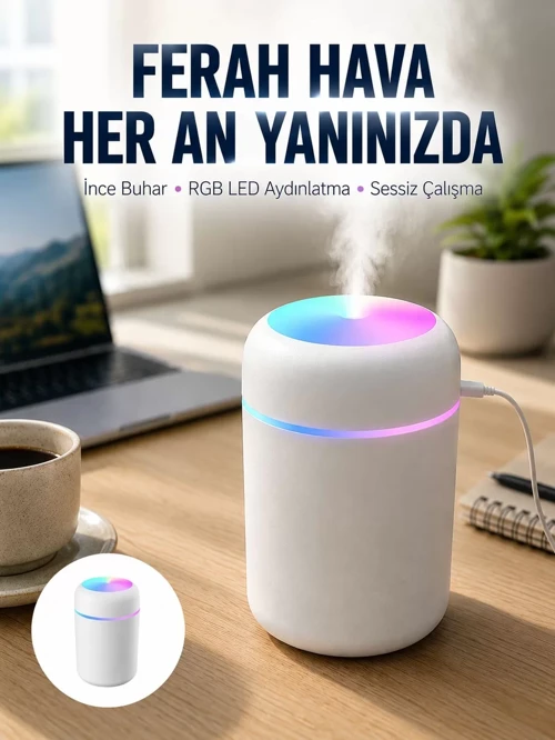 Hava Nemlendirici Buhar Makinesi LED USB Dekoratif Yeni Nesil