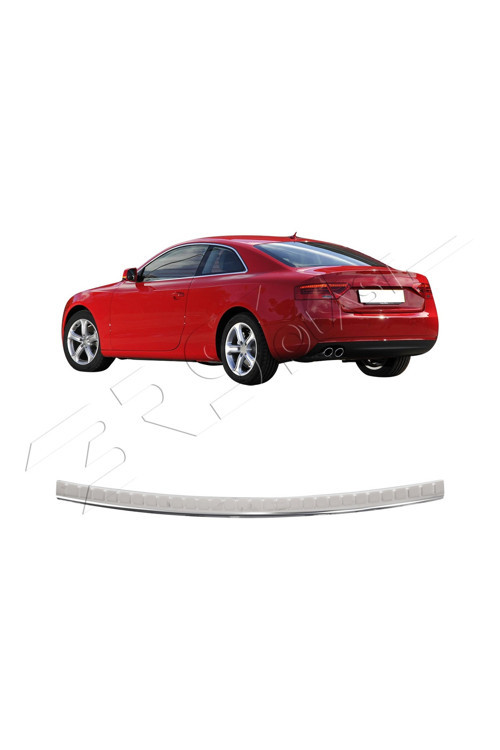 Audi A5 Coupe Uyumlu 2015 ve Üzeri Krom Arka Tampon Üstü Koruma Paslanmaz Çelik