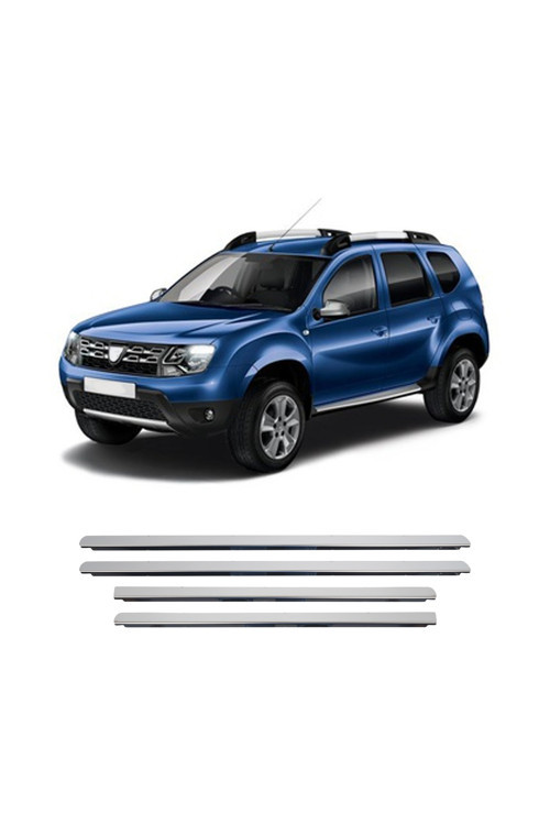Dacia Duster Uyumlu 2010-2017 Krom Cam Çıtası 4 Parça Paslanmaz Çelik