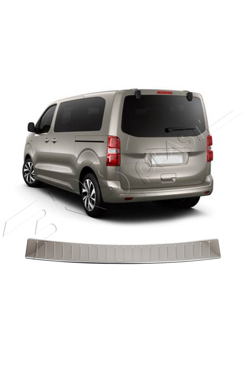 Citroen Spacetourer Uyumlu 2016 Ve Üzeri Krom Arka Tampon Üstü Koruma Paslanmaz Çelik