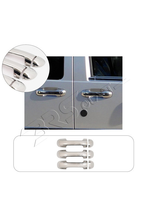 Ford Connect Uyumlu 2009-2014 Krom Kapı Kolu 3 Kapı Paslanmaz Çelik