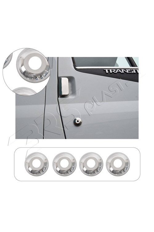 Ford Transit Uyumlu 2002-2014 Krom Kilit Açma 4 Parça Paslanmaz Çelik