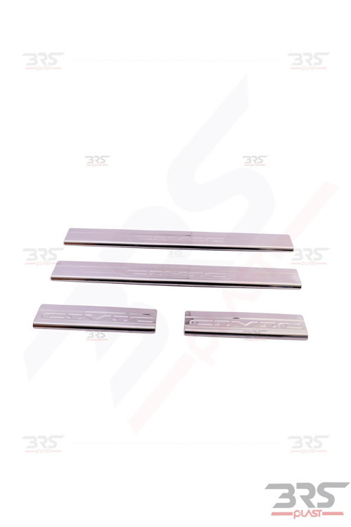 Honda Civic Uyumlu 2006-2011 Krom Kapı Eşiği 4 Parça Paslanmaz Çelik