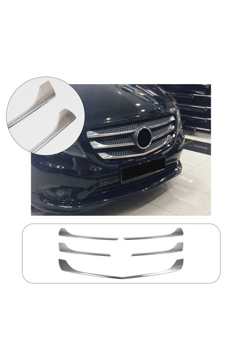 Mercedes Vito W447 Uyumlu 2014 Ve Üzeri Krom Ön Panjur 5 Parça Paslanmaz Çelik