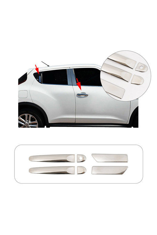 Nissan Juke Uyumlu 2010 Ve Üzeri Krom Kapı Kolu 4 Kapı Paslanmaz Çelik