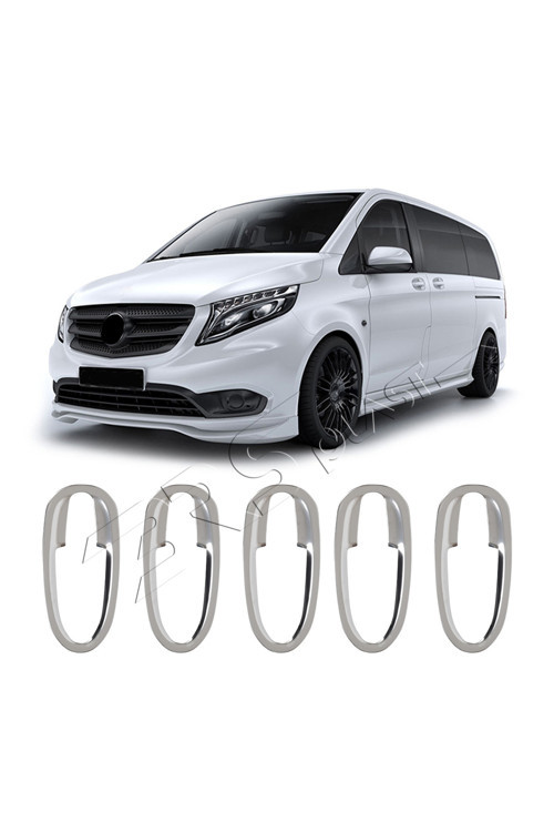 Mercedes Vito W447 Uyumlu Krom Kapı Kolu Tası 5 Parça Paslanmaz Çelik