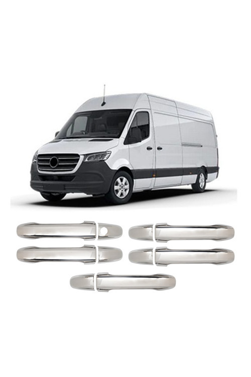 Mercedes Sprinter W907 Uyumlu 2019 Ve Üzeri Krom Kapı Kolu 5 Kapı Paslanmaz Çelik
