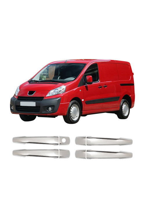 Peugeot Expert Uyumlu 2007-2016 Krom Kapı Kolu 4 Kapı Paslanmaz Çelik