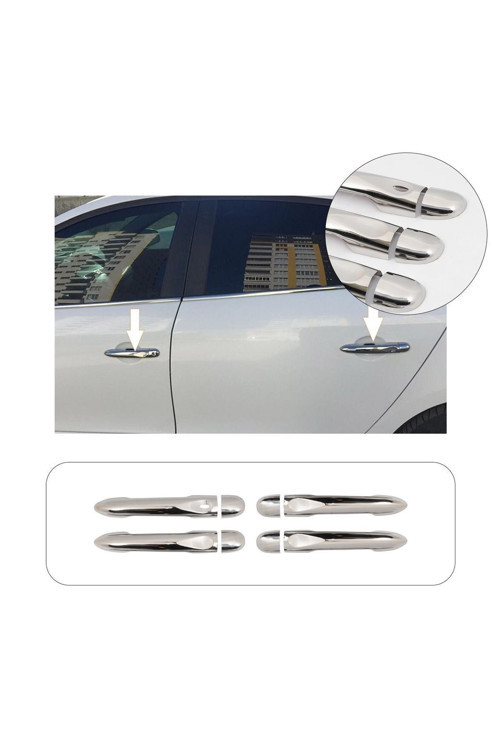 Renault Fluence Uyumlu 2010 Ve Üzeri Krom Kapı Kolu 4 Kapı Paslanmaz Çelik