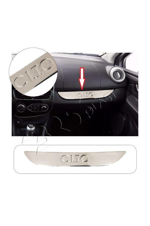 Renault Clio 4 Uyumlu Krom Ön Konsol Çıtası Paslanmaz Çelik