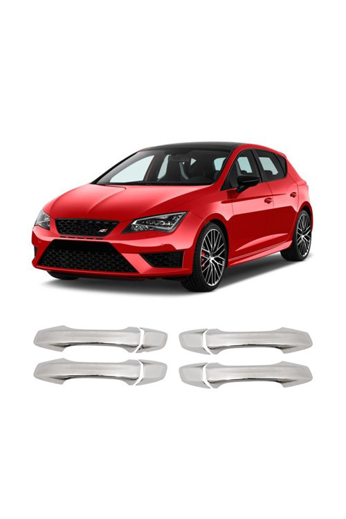 Seat Leon 3 Uyumlu 2012-2020 Krom Kapı Kolu 4 Kapı Paslanmaz Çelik