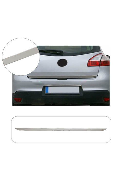 Renault Megane 3 Uyumlu 2010-2016 Krom Bagaj Alt Çıtası Paslanmaz Çelik