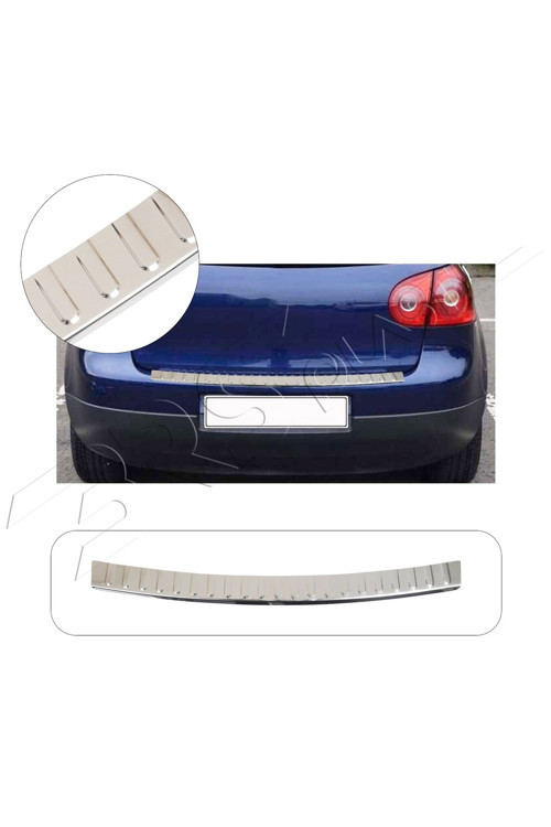 Volkswagen Golf 5 Limo Uyumlu 2003-2009 Krom Arka Tampon Üstü Koruma Paslanmaz Çelik