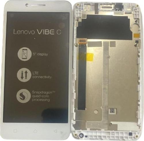 Lenovo A2020 Vibe C Çıtalı Lcd Ekran Beyaz