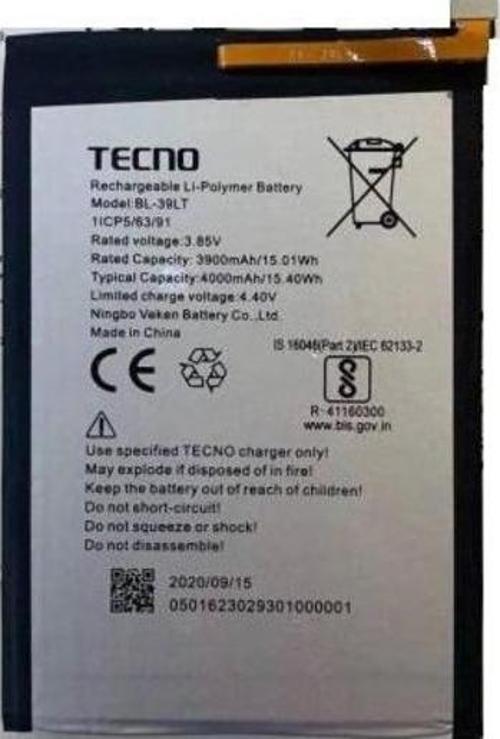 Axya Tecno Spark 4 Pil Batarya BL-39 LT- Spark 4 Pro