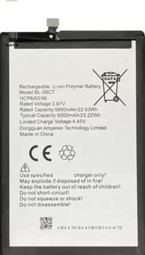 Axya Tecno Spark 7 Pil Batarya BL-58BT