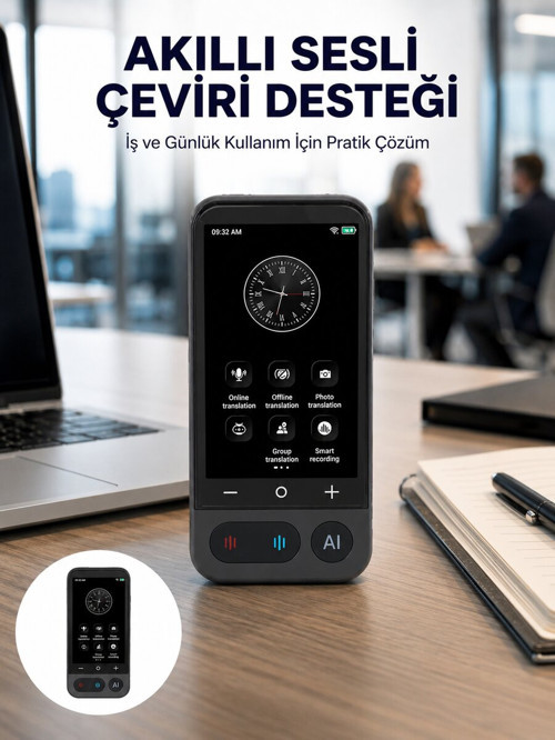 4.0 İnç Dokunmatik Ekranlı Akıllı Çeviri Cihazı Yeni Nesil - GGGGGG3314-1377