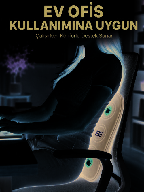 Bel Destek Minderi Isıtmalı Masaj Özellikli Günlük Kullanım - GGGGGG3440-5637