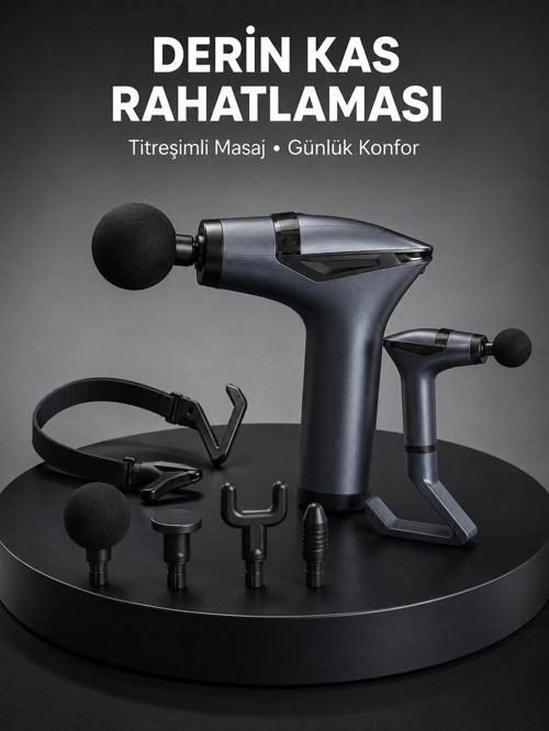 Taşınabilir 3in1 Masaj Aleti Şarjlı Titreşimli Esneme Bantlı Yeni Nesil - GGGGGG8299-1115