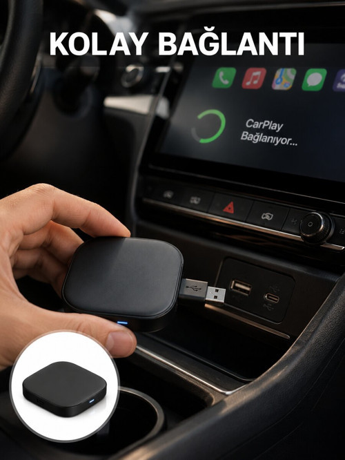 USB Girişli Tak Çalıştır Kablosuz Android Auto Cihazı Yeni Nesil - GGGGGG1597-5874