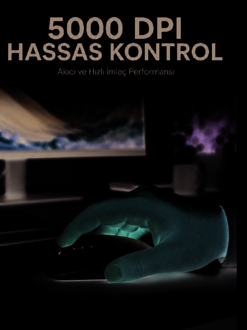 Kablosuz Bluetooth Mouse Sessiz Tıklama Ergonomik Wireless Fare - GGGGGG3596-6282