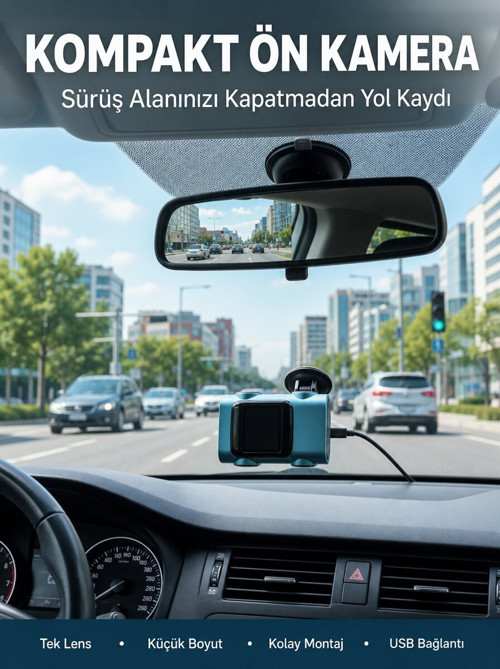 Kompakt Dash Kamera USB Şarj TF Kart Destekli Yeni Nesil - GGGGGG1484-8703