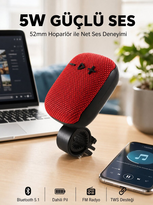 USB TF Kart ve FM Radyolu Bluetooth Hoparlör 5W - GGGGGG5690-5226