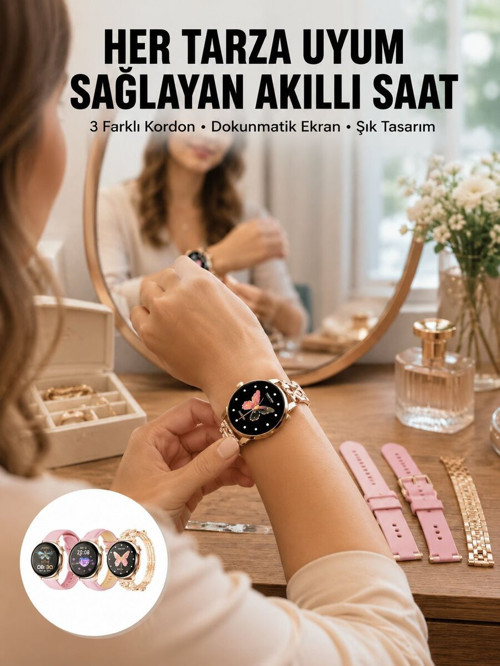 Akıllı Saat – Kalp Atış Takipli Spor Modlu Uzun Pil Ömürlü Yeni Nesil - GGGGGG6239-1768