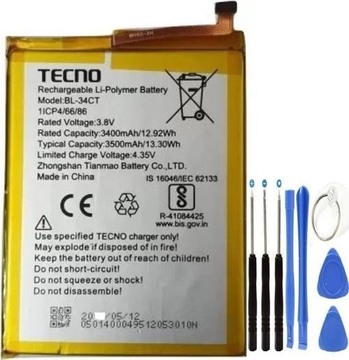 Tecno Camon İsky 3 Pil Batarya Bl-34ct+tamir Seti