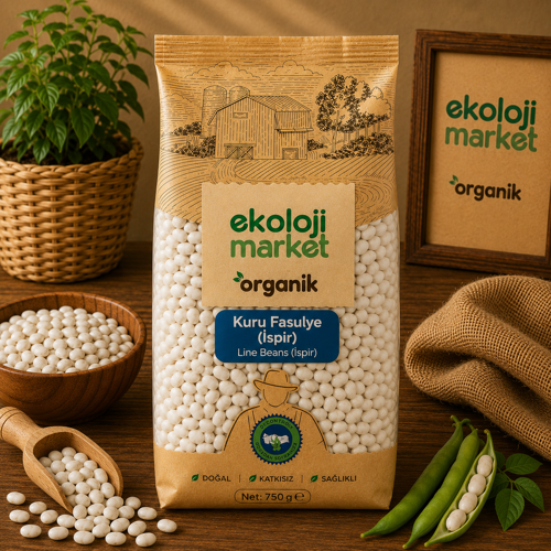 Organik Glutensiz Kuru Fasulye Şeker İspir 750 Gr.